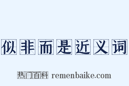似非而是近义词是什么意思的图片